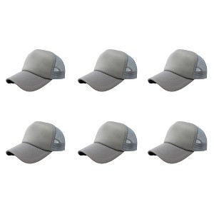 6 Pack Mesh Trucker Hats Breathable and Lightweight for Everyday Wear - 1 of 4