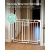 GROWNSY Baby Gate for Stairs- No Bottom Bar, Adjustable Width 29.8” to 43.5” for Child and Pet, with Auto-Close & One-Hand Operation, White - 2 of 4