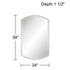 Noble Park Arch Rectangular Vanity Wall Mirror Farmhouse Rustic Beveled Edge Distressed Gold Frame 24" Wide for Bathroom Bedroom Living Room House - 4 of 4