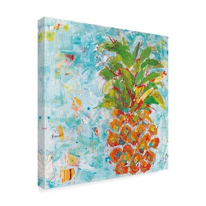Trademark Fine Art -Kellie Day 'Pineapple Bright' Canvas Art - 1 of 3