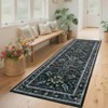 Washable Area Rugs for Bedroom Non-Slip Floral Living Room Carpet - 2 of 4