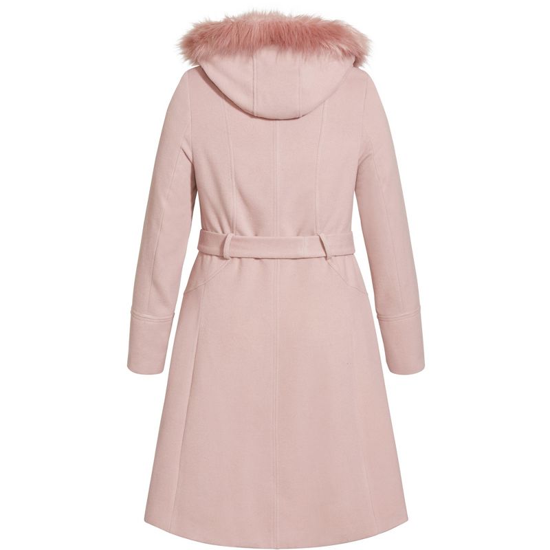 Women's Plus Size Miss Mysterious Coat - blush | CITY CHIC, 5 of 6