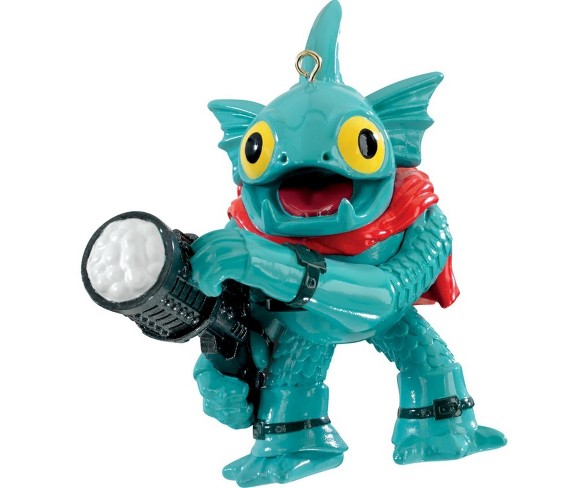 Carlton Cards 3.25" Heirloom Skylanders Gill Grunt Christmas Ornament - Blue/Green