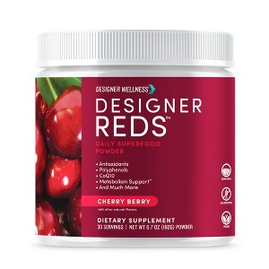 Designer Wellness, Designer Reds, Daily Superfood Powder, Cherry Berry, 30 Servings - 1 of 4