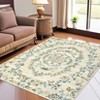 Insect Botanical Washable Rugs for Living Room Non Slip Low Pile Modern Floral Printed Accent Rug Stain Resistant Indoor Carpet - 4 of 4