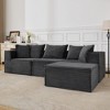Modular Sectional Sofa,Modern Cloud Sectional Couch with Deep Seat, Boneless Couch with Chaise for Living Room Apartments Bedroom - 2 of 4