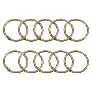 Unique Bargains Carbon Steel Loose Leaf Binder Snap Shower Curtain Rings 15 Pcs - 1 of 4