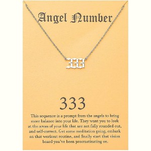 Numerology Choker Necklace with Angel Numbers Spiritual Jewelry - 1 of 4