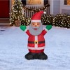 Holiday Living 4-FT Tall Pre-Lit Santa Christmas Inflatable with Gray Beard - 2 of 3