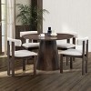 Set Of 2 Modern Boucle Upholstered Kitchen Dining Chairs,Side Chairs With Soild Rubber Wood Frame,Wooden Armless Dining Chair-Coolbibila - 3 of 4