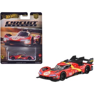 Ferrari 499P #51 Red with Yellow Stripes "Circuit Legends" Series Diecast Model Car by Hot Wheels - 1 of 4