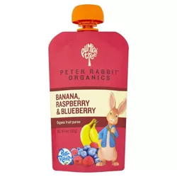 Peter Rabbit Organics Banana Raspberry & Blueberry Baby Food Pouch - 4oz