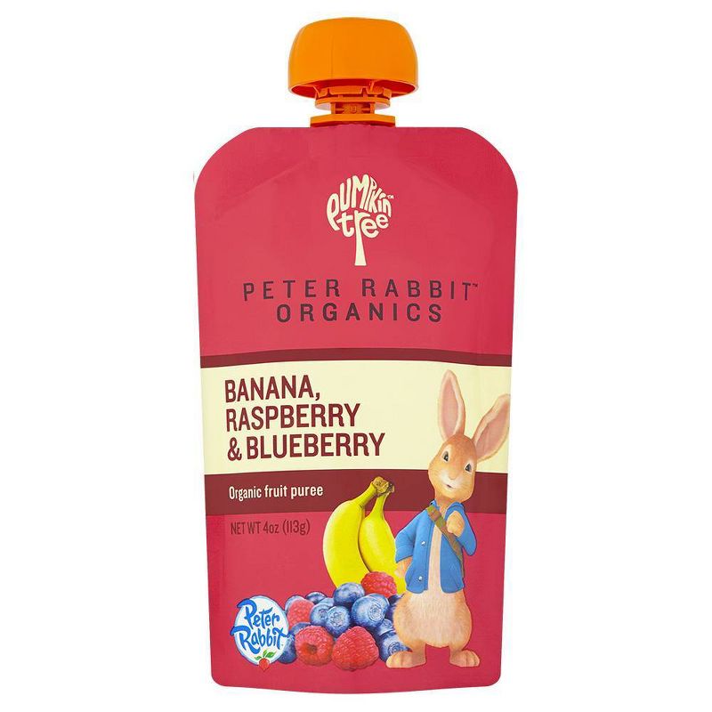 Peter Rabbit Organics Banana Raspberry &#38; Blueberry Baby Food Pouch - 4oz, 1 of 4