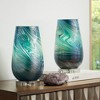 360 Lighting Carmen Modern Coastal Accent Table Lamps 12 1/2" High Set of 2 Green Art Glass Shade for Bedroom Bedside Nightstand Office - 2 of 4