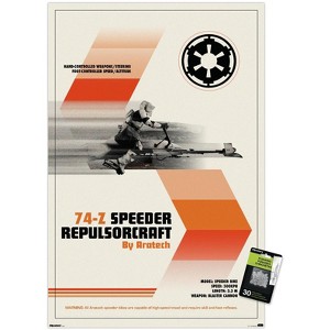 Trends International Star Wars: Moving At Lightspeed - Speeder Bike Unframed Wall Poster Prints - 1 of 4