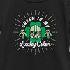 Girl's Star Wars: The Mandalorian St. Patrick's Day Din Djarin Green is my Lucky Color T-Shirt - 2 of 4