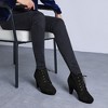 Allegra K Women's Lace Up Platform Chunky Heels Ankle Booties - 2 of 4