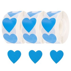Unique Bargains Vinyl Self-Adhesive Heart-Shaped Waterproof Stickers Label 1500 Pcs - 1 of 4
