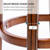 Lyngins Counter Height Bar Stool (29.5" Seat Height), 360° Swivel Bar Stool, Cow Top Leather Upholstery, Wooden Counter Stools with Curved Backrest - 2 of 4