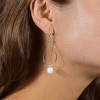 SHINE by Sterling Forever Teardrop Pearl Dangle Earrings - 2 of 3
