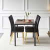 Okak Rectangular Wooden Dining Table  Large Kitchen Table with Veneered MDF Wood Structure for Dining Room, Walnut - 3 of 4