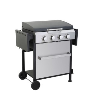 FURNIinspire Outdoor Grills, Griddles and Smokers Professional 4 Burner Gas Grill, Stainless Steel BBQ with Pizza Oven, Black, 31.1"*22.84"*14.96" - 1 of 4