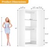 Besiost Freestanding Corner Closet System with 2 Hanging Rods and Shoes Shelf - 2 of 4