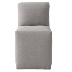 Rosette Dining Chair Linen Gray - Cloth & Co