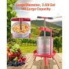 VEVOR 3.69 Gal/14L Fruit Wine Press, Stainless Steel Basket, Manual Juice Maker, Cider Apple Grape Tincture Making Press, Red - 3 of 4