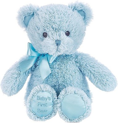 Bearington My First Bear: Classic Hand-sewn 12-inch Blue Stuffed Bear :  Target