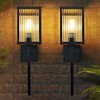 DAKAFUL Outdoor Wall Sconce with Clear Ribbed Glass,Waterproof Exterior Wall Lantern for House Exterior/Front Door/Garage/Patio(2-PACK) - 3 of 4