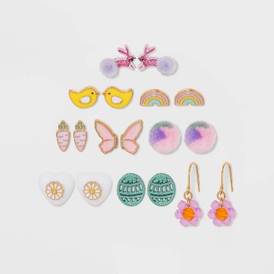 Girls' 9pk Easter Earring Set - Cat & Jack™