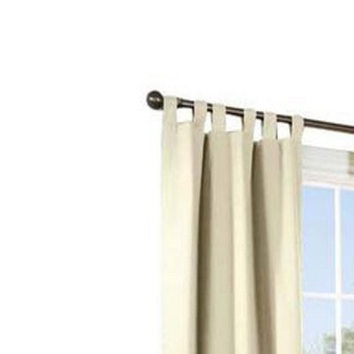 Natural Cotton Tab Top Room-Darkening Curtain Panels Pair