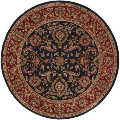 Mark & Day Palaiseau 8' Round Tufted Indoor Area Rugs Dark Red