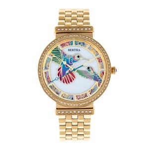 Bertha Emily Mother-Of-Pearl Bracelet Watch - Gold - 1 of 3