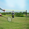 VEVOR Badminton Net Set, Outdoor Badminton Net, Adults Kids Badminton Net with Poles, Carrying Bag, 4 Iron Rackets, and 3 Nylon Shuttlecocks - 2 of 4