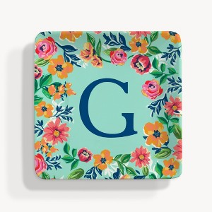 Personalization Mall Flowery Initial Personalized Ring Dish - 1 of 3