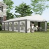 Heavy Duty Wedding Tent & Carport, Portable Garage with Removable Sidewalls, Large Outdoor Canopy with Windows for Event - 2 of 4