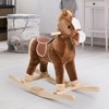 Cesicia Plush Cowboy Rocking Horse, Wooden Ride-On Toy, Wild West Fun, Brown, for 3-6 Years - 4 of 4