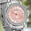 Citizen Ladies Eco-Drive Dress Classic Crystal Watch, Silver-Tone Stainless Steel Bracelet, Pink Dial,  3 Hand, Date - 4 of 4