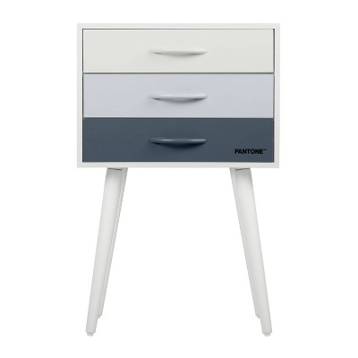hafley three drawer end table