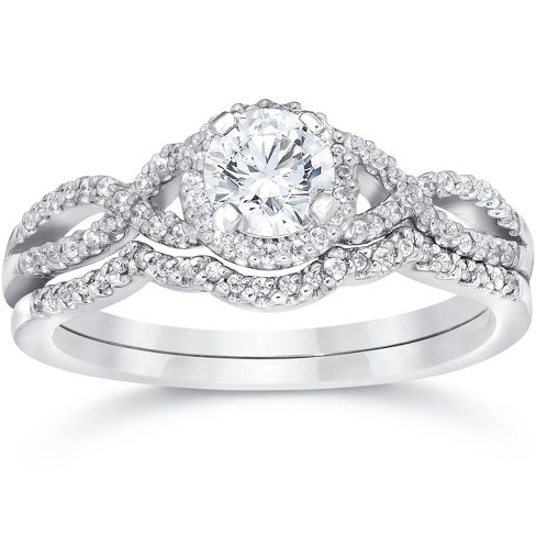 Cubic Zirconia Engagement Ring - Silver : Target