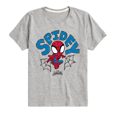 Marvel Doodle Spidey Short Sleeve Graphic T-Shirt - Athletic Heather - 2T