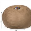 Tramull Bean Bag Chair, Shredded Foam Filled with Removable Microsuede Cover - 2 of 4
