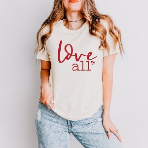 Simply Sage Market Women's Love All Short Sleeve Graphic Tee - 1 of 4