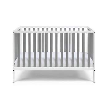 Baby Cache Deux Remi 3-in-1 Convertible Island Crib - White/Gray