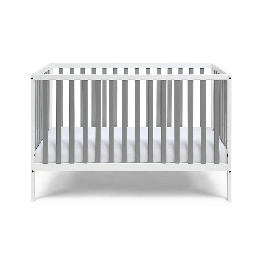 Photos - Kids Furniture Baby Cache Deux Remi 3-in-1 Convertible Island Crib - White/Gray