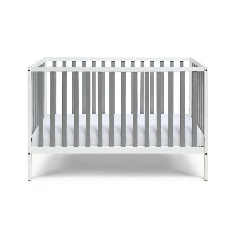 Baby Cache Deux Remi 3-in-1 Convertible Island Crib - White/Gray, 1 of 9
