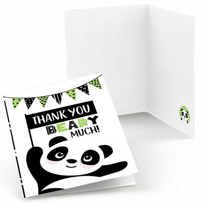 Big Dot of Happiness Party Like a Panda Bear - Baby Shower or Birthday Party Thank You Cards (8 count)