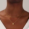 Personalized Bubble Initial Necklace In Gold & Silver - Layered Stackable Dainty Choker, Non-Tarnish Jewelry Gift For Women & Teens - 3 of 4